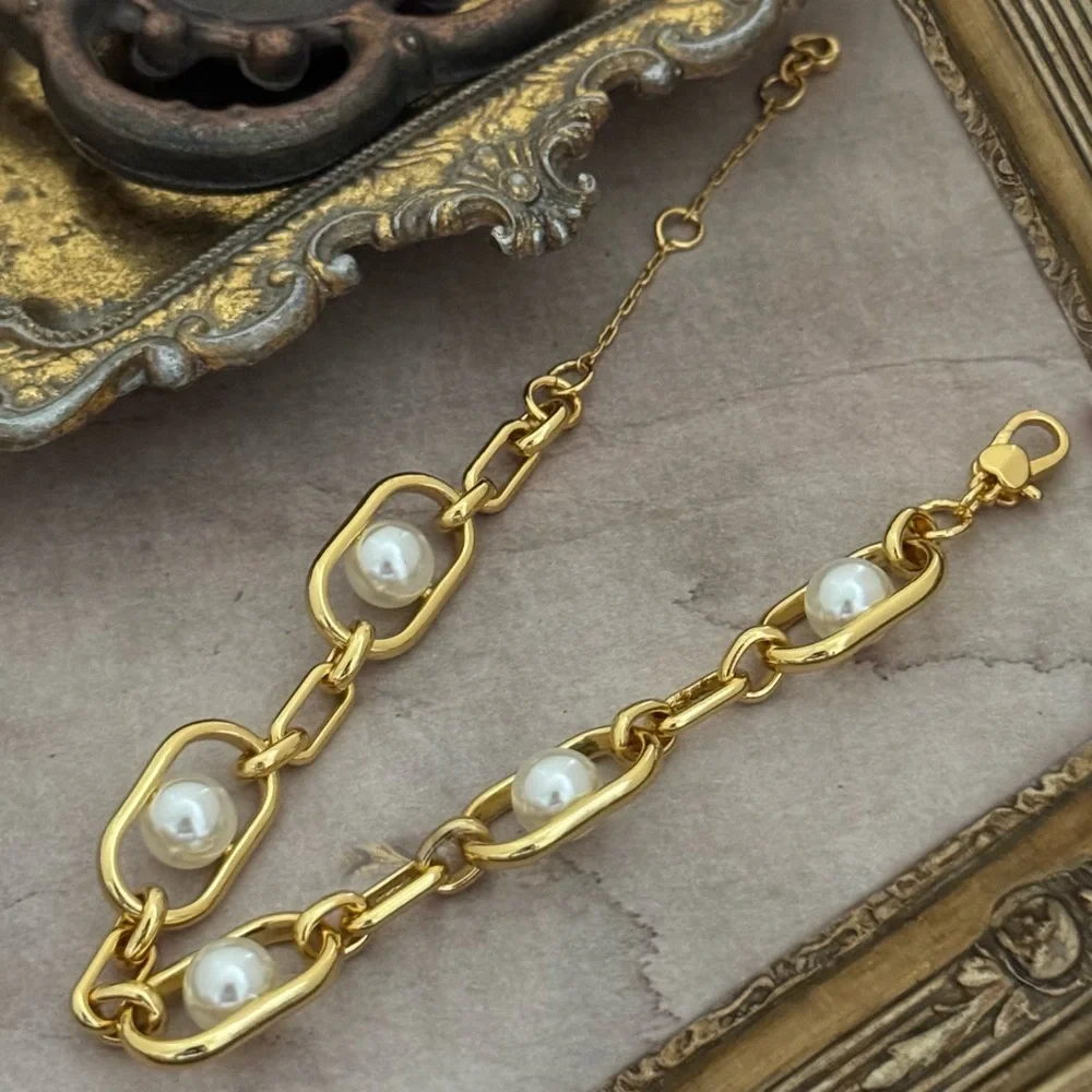 KATE SPADE • Gold Glamorous Strands Pearl Bracelet - Picture 4 of 6